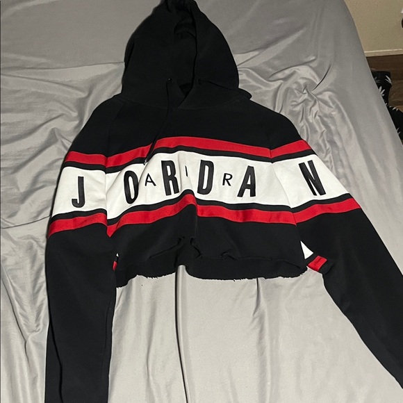 Jordan Black and Red Striped Hoodie - Picture 1 of 1